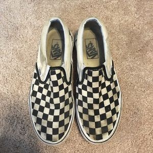 Checkered Slip on vans